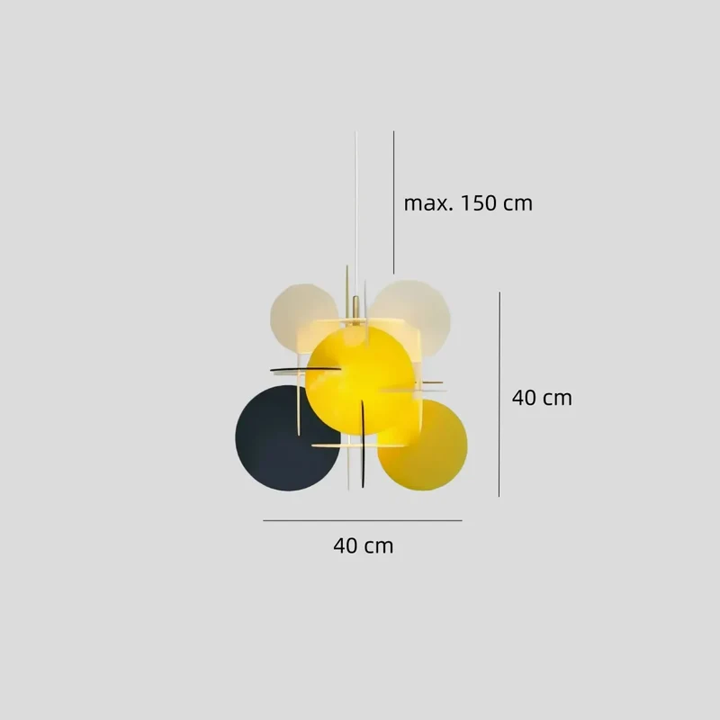 Moderne Designer-Pendelleuchte für den Esstisch in Mehrfarbig