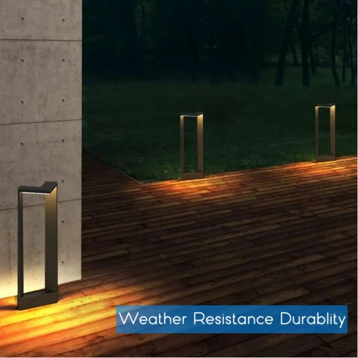 Moderne Stehleuchte aus schwarzem Aluminium für den Garten – Ataraxia