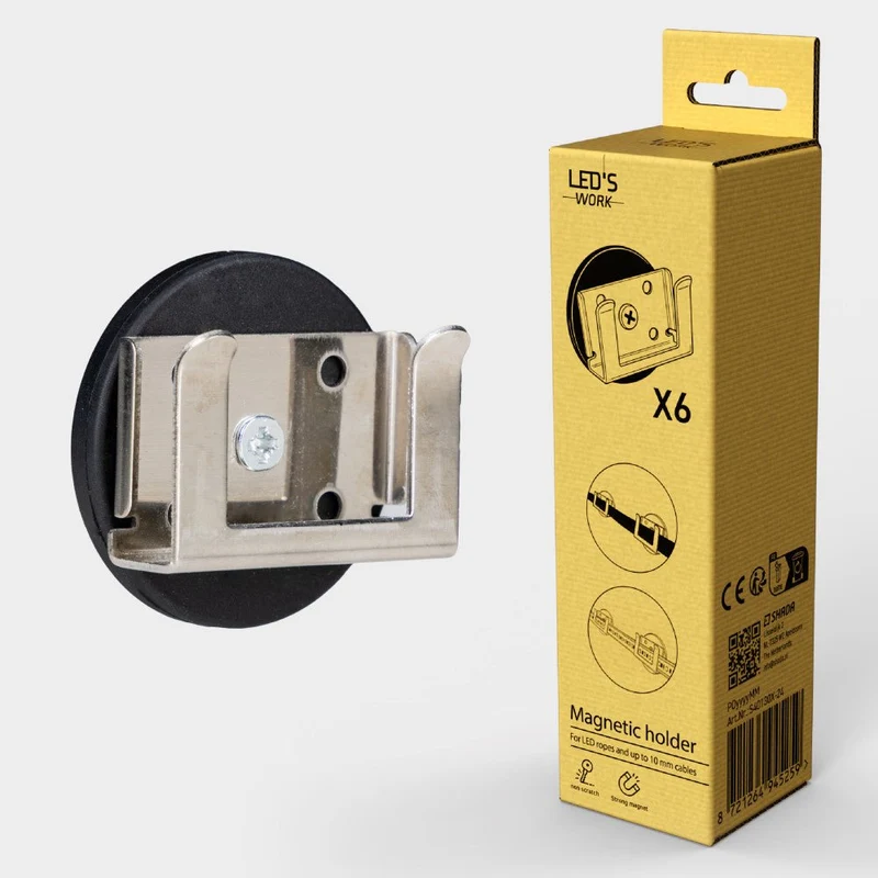 LED's Work LICHTSCHLAUCH Zubehör - Magnet - 19mm Ø47mm - Schwarz