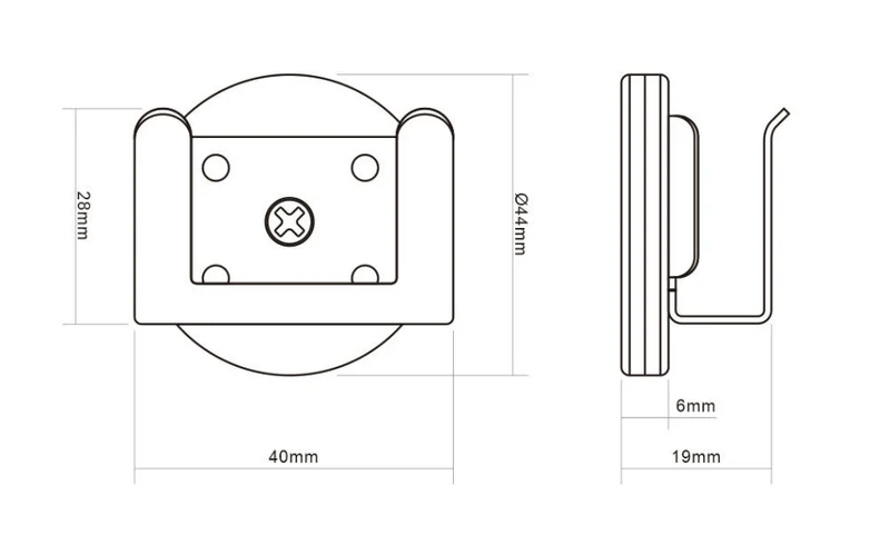 LED's Work LICHTSCHLAUCH Zubehör - Magnet - 19mm Ø47mm - Schwarz