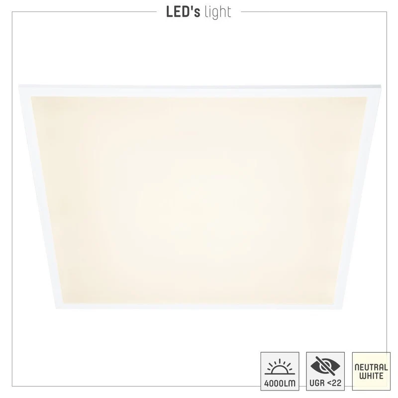 LED-Panel 62 x 62 cm 40W neutralweiß UGR<22 - LED's Light