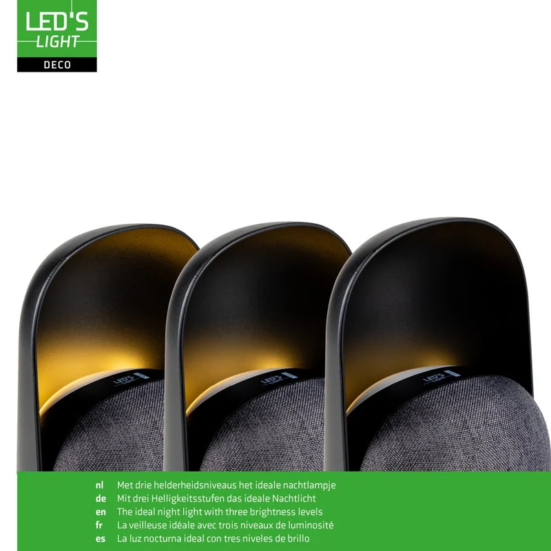 LED Tischlampe 20lm 3000K warmweiß Schwarz - LED's Light