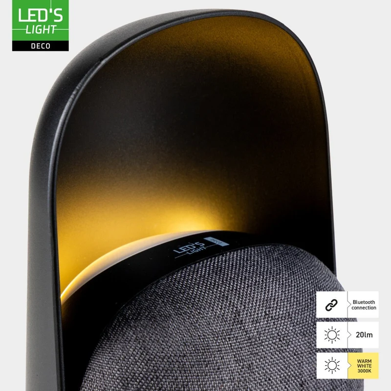 LED Tischlampe 20lm 3000K warmweiß Schwarz - LED's Light