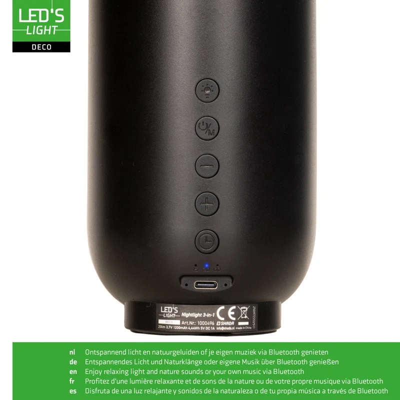 LED Tischlampe 20lm 3000K warmweiß Schwarz - LED's Light
