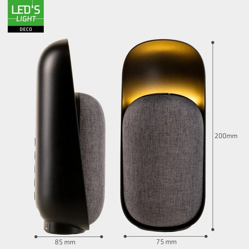 LED Tischlampe 20lm 3000K warmweiß Schwarz - LED's Light