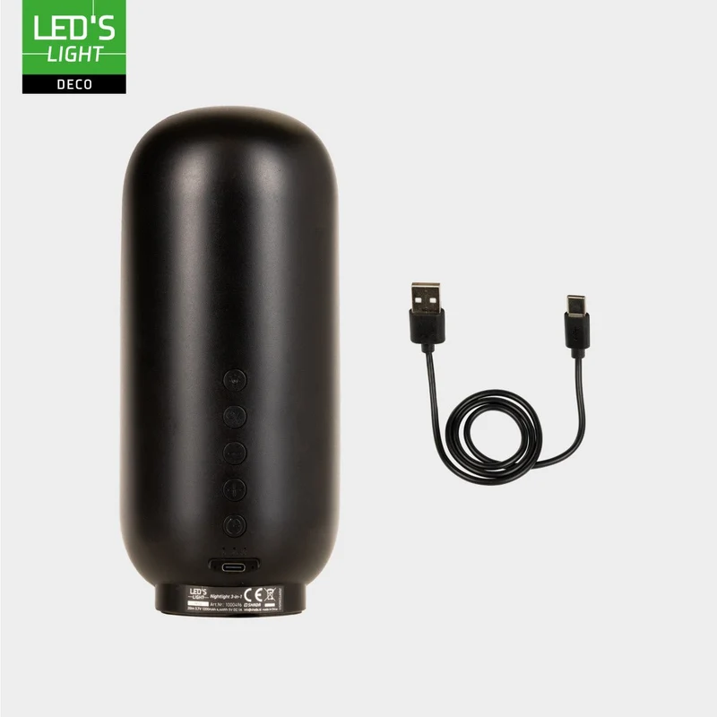LED Tischlampe 20lm 3000K warmweiß Schwarz - LED's Light