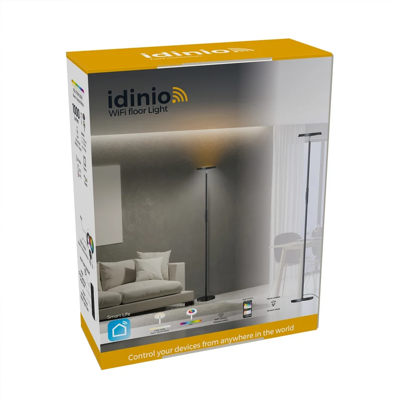 Smart Boden- und Deckenfluter 24W 1,75m dimmbar RGB+CCT Tuya - idinio