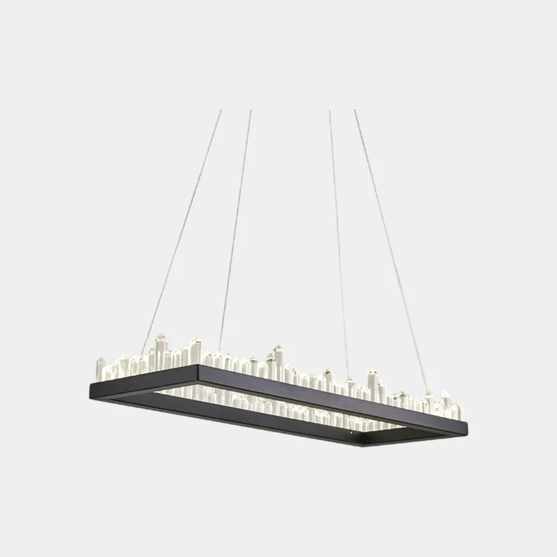 Chandelier Modern Luxury Crystal Circle Round / Rectangle