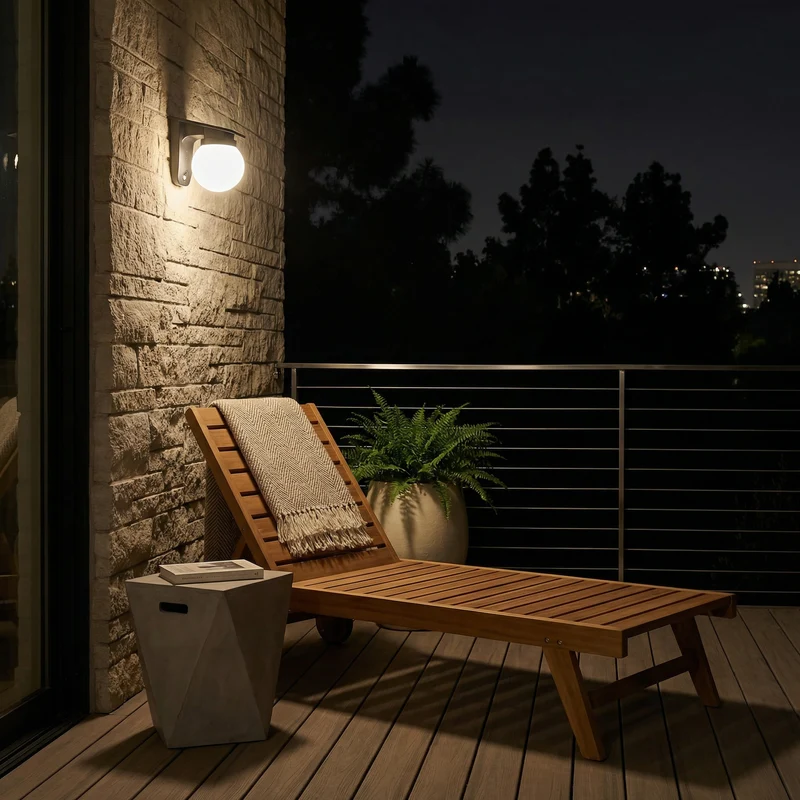 Solare Art-Déco-Wandleuchte für Garten – Solistic