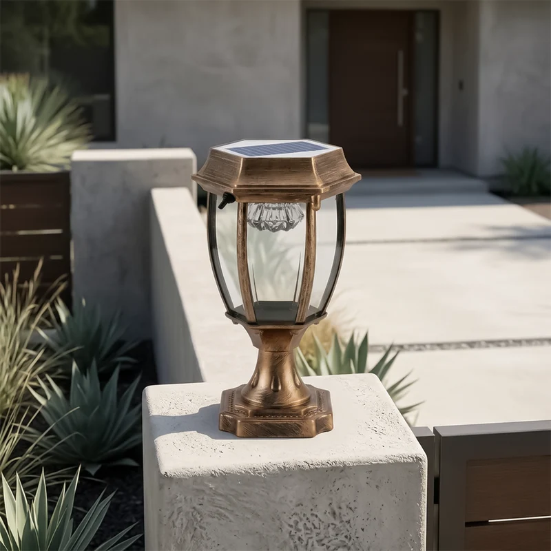 Solar-Tischlampe für Außen aus Aluminium – Callistoria