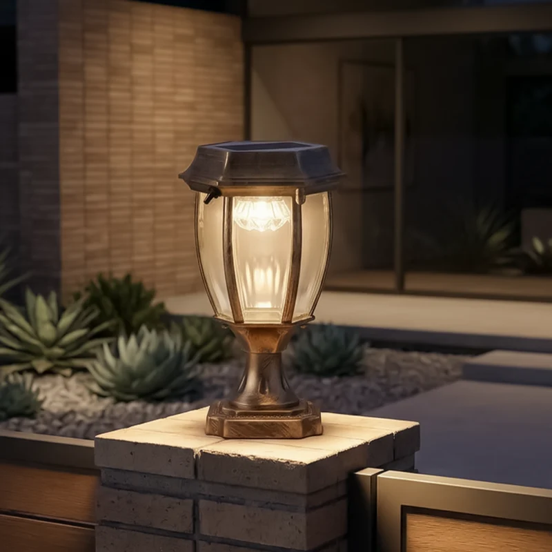 Solar-Tischlampe für Außen aus Aluminium – Callistoria