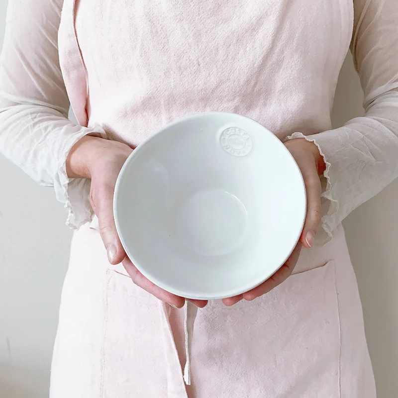 6-er Set Schüssel aus Steingut in Weiß 15 cm "Porto"