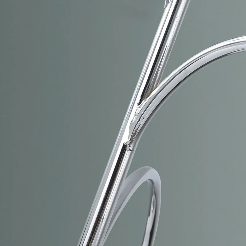 Chandelier Nordic Bauhaus Chrome Glass Globe, 3 Lights