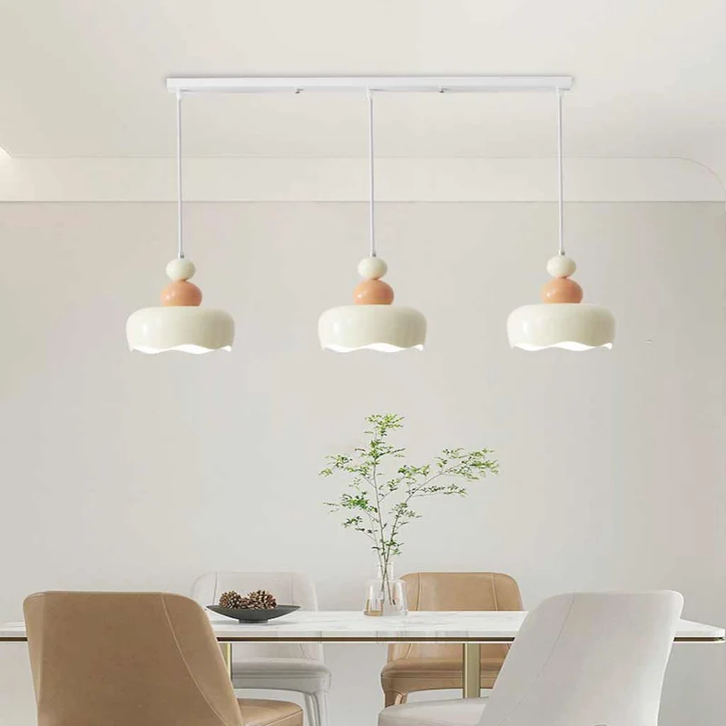 Pendant Light Nordic Cream Ambient Metal Hanging, 2 Colors