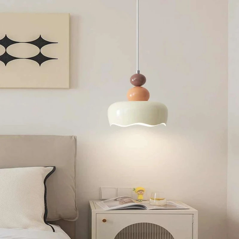 Pendant Light Nordic Cream Ambient Metal Hanging, 2 Colors