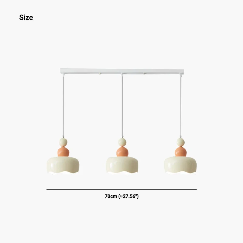 Pendant Light Nordic Cream Ambient Metal Hanging, 2 Colors