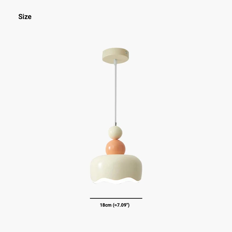 Pendant Light Nordic Cream Ambient Metal Hanging, 2 Colors