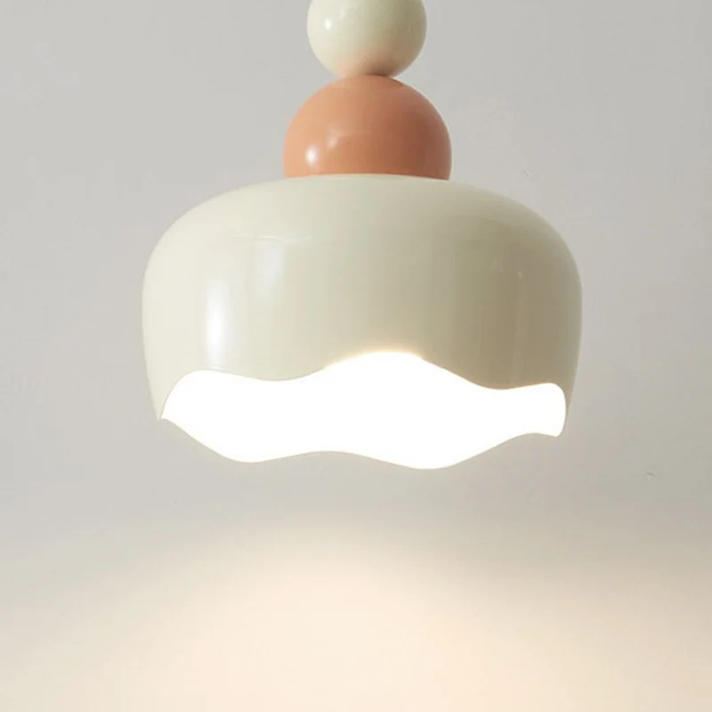 Pendant Light Nordic Cream Ambient Metal Hanging, 2 Colors