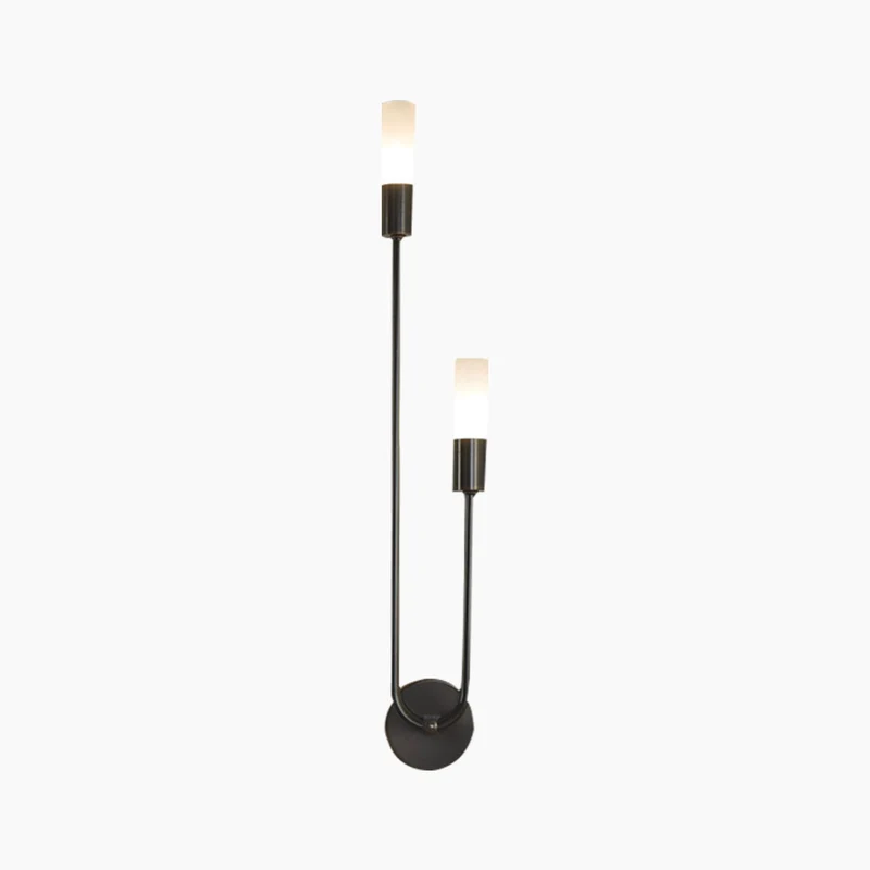 LED Wall Sconce Light Stylish Art Deco Candle, Brass / Black