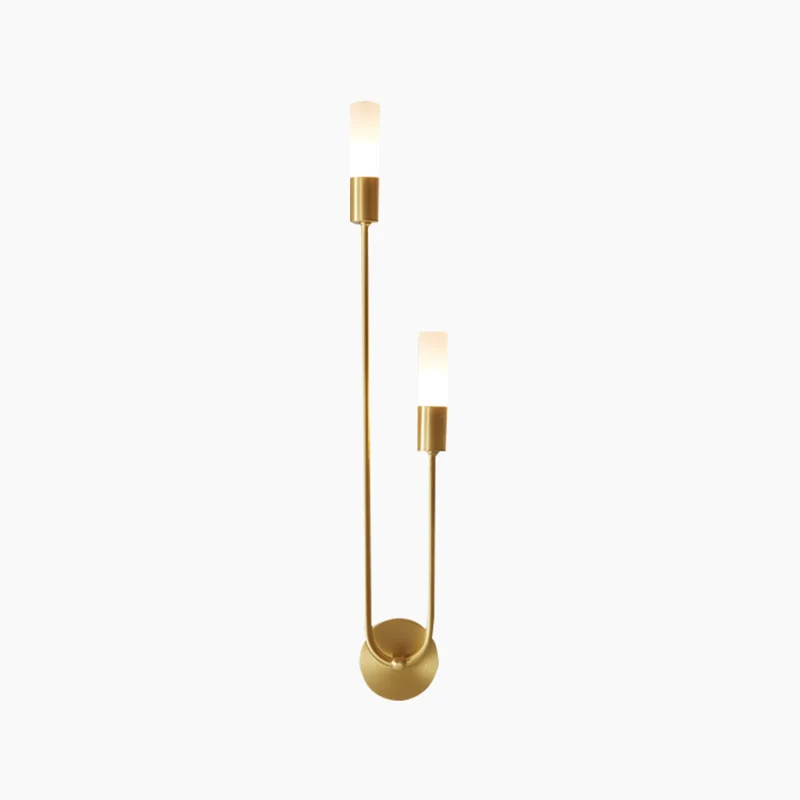 LED Wall Sconce Light Stylish Art Deco Candle, Brass / Black