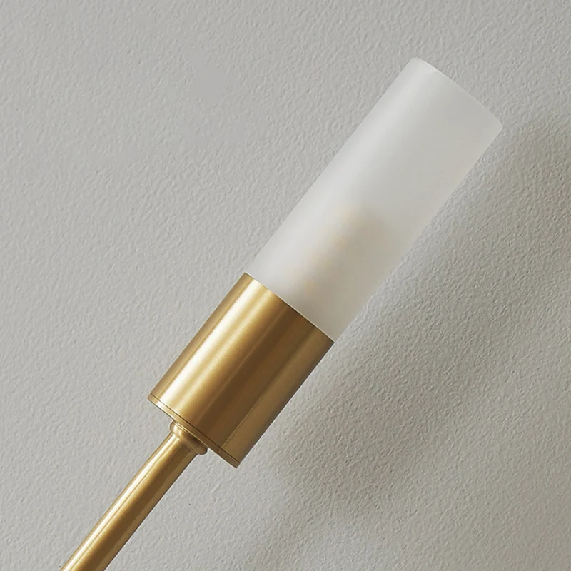 LED Wall Sconce Light Stylish Art Deco Candle, Brass / Black