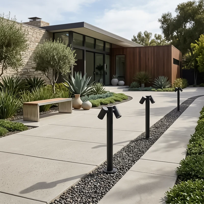 Moderne Garten-Stehleuchte aus Aluminium – Sylvaria