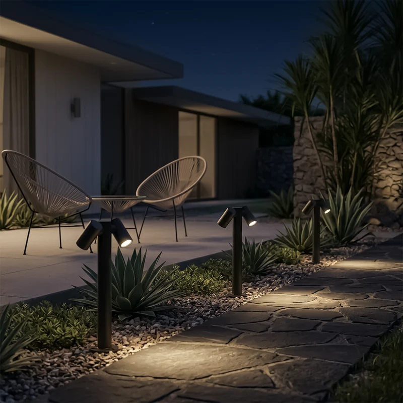 Moderne Garten-Stehleuchte aus Aluminium – Sylvaria