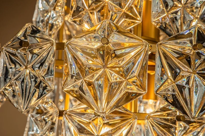 Casa Padrino Luxus Kristall Tischleuchte Gold / Schwarz Ø 46 x H. 85 cm - Tischlampe mit Marmorfuß