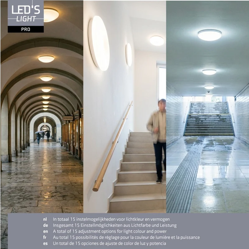 LED Deckenleuchte 16W 1920lm 2700/3000/4000/5000/6000K IP54 Weiß - LED's Light Pro