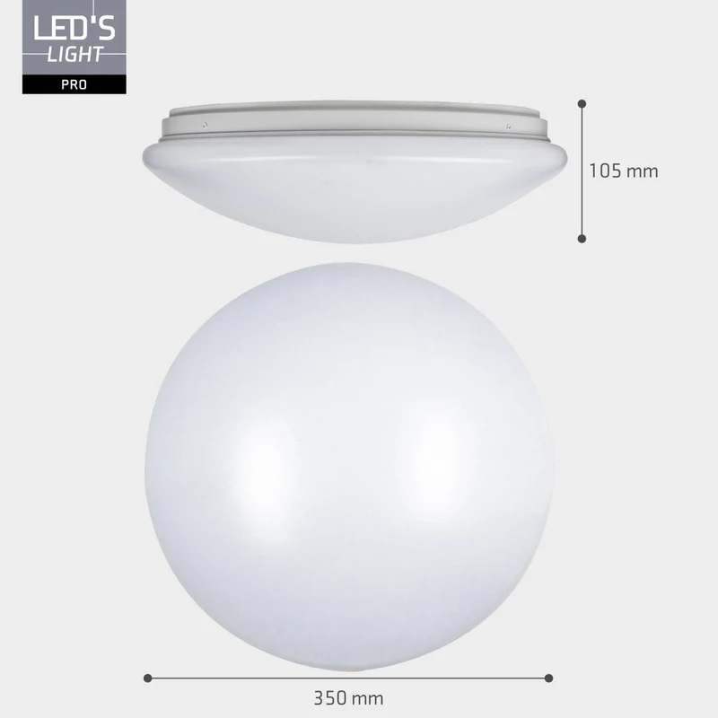 LED Deckenleuchte 16W 1920lm 2700/3000/4000/5000/6000K IP54 Weiß - LED's Light Pro