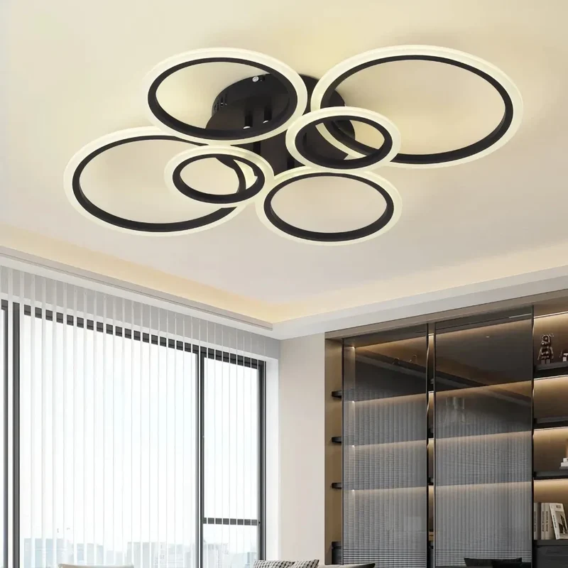 Moderne LED Ring Deckenleuchte fürs Wohnzimmer
