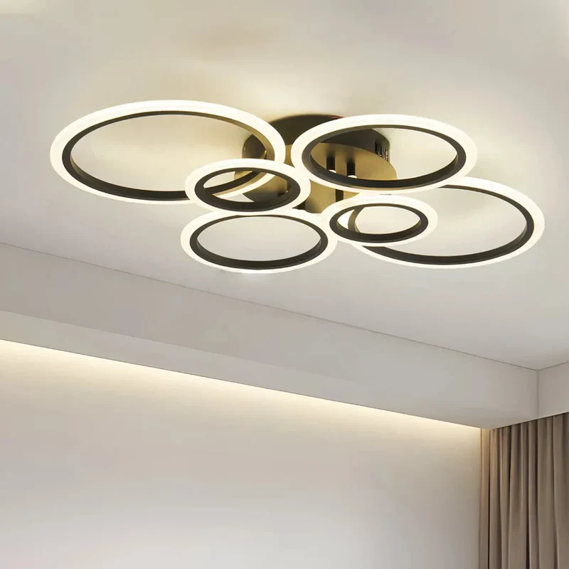 Moderne LED Ring Deckenleuchte fürs Wohnzimmer