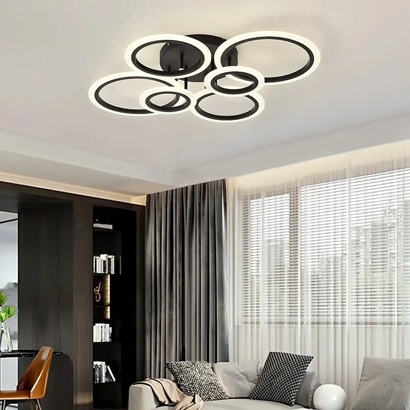 Moderne LED Ring Deckenleuchte fürs Wohnzimmer
