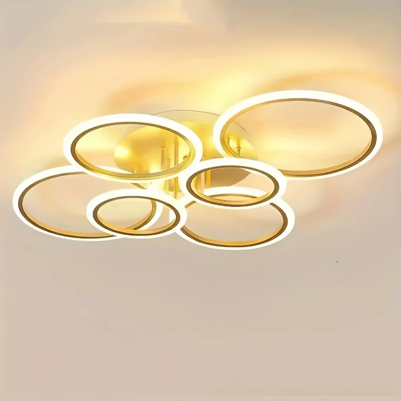 Moderne LED Ring Deckenleuchte fürs Wohnzimmer
