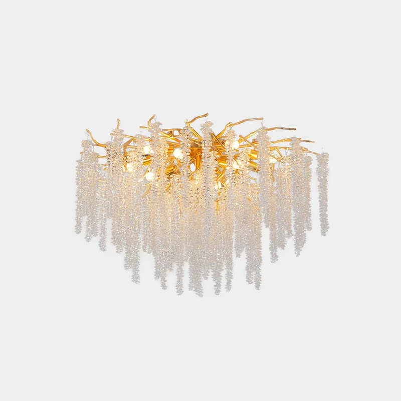 Pendant Chandelier / Flush Mount Ceiling Light Tree Branch Crystal Willow