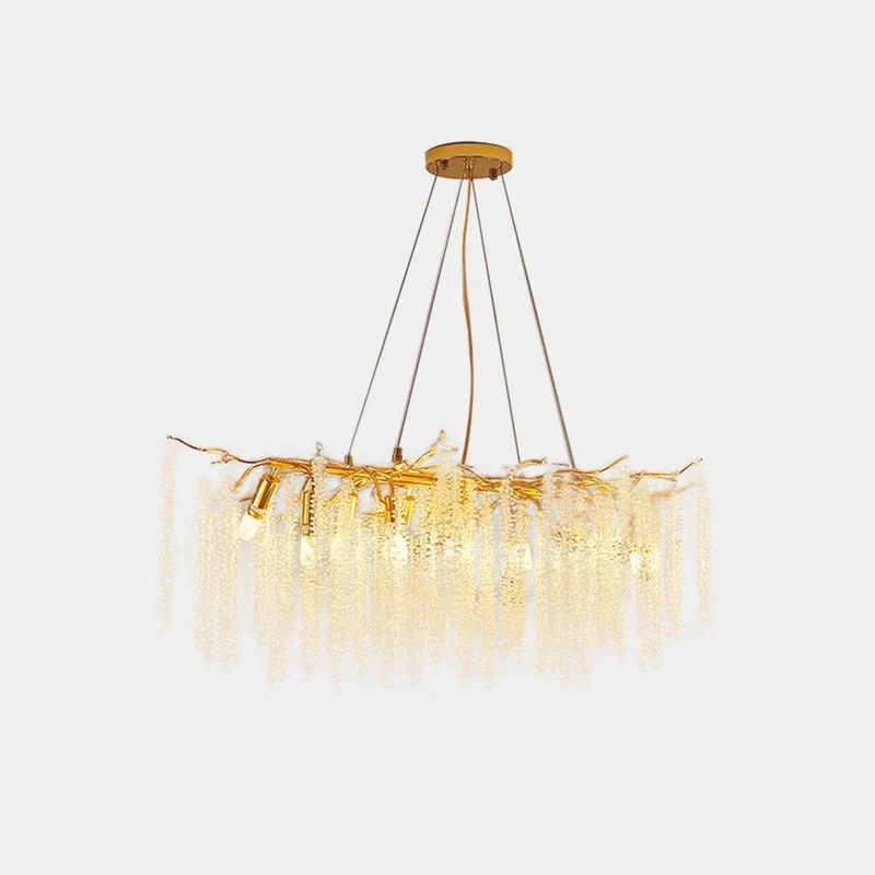 Pendant Chandelier / Flush Mount Ceiling Light Tree Branch Crystal Willow