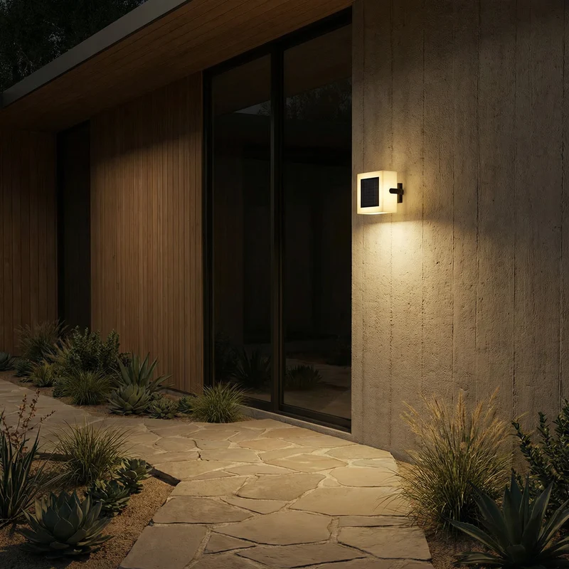 Solarlampen-Säule aus Edelstahl für den Garten – Solastuce