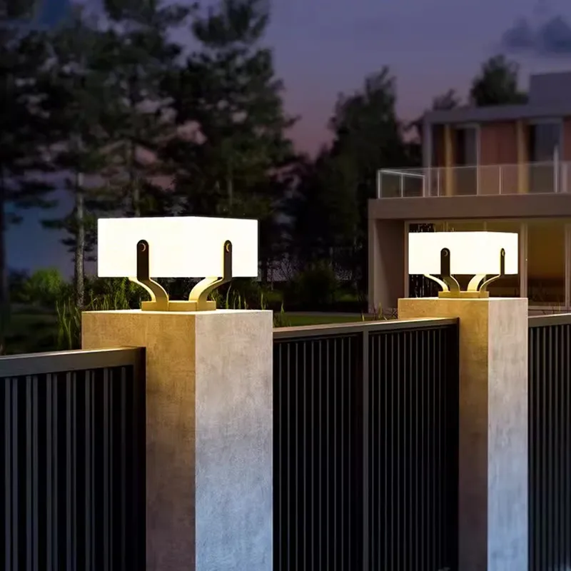 Solarlampen-Säule aus Edelstahl für den Garten – Solastuce