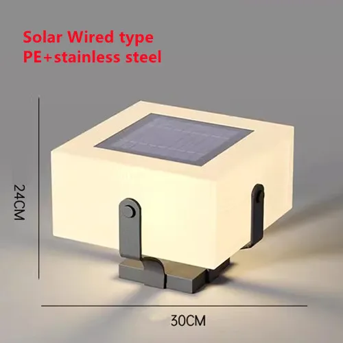 Solarlampen-Säule aus Edelstahl für den Garten – Solastuce