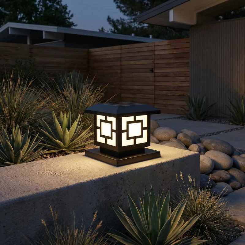 Moderne wasserdichte Solar-Tischlampe für den Außenbereich – Solaira