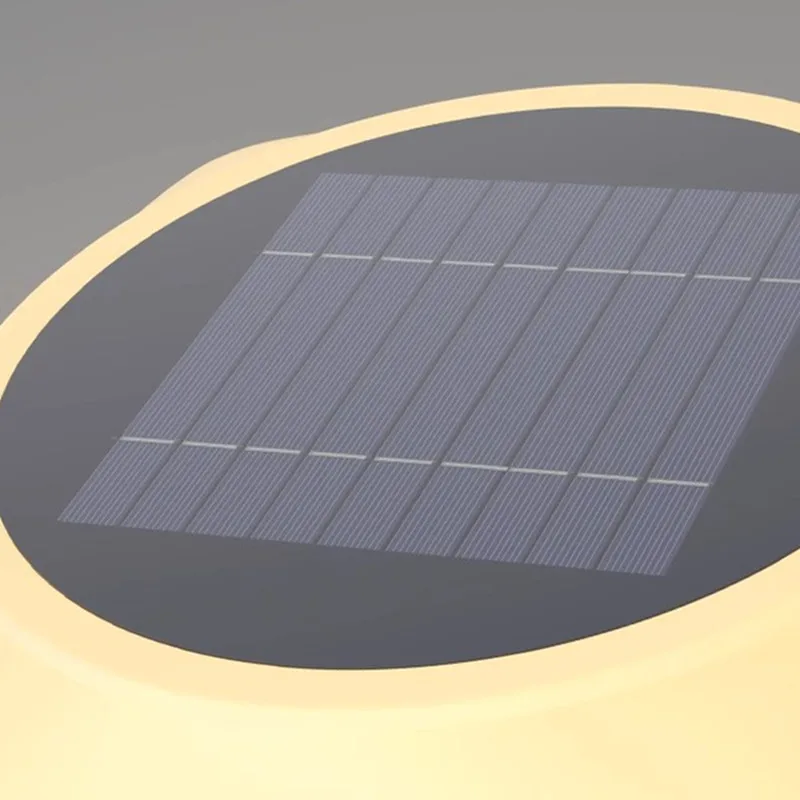 Moderne Solar-Außenlampe aus Edelstahl – Soleris