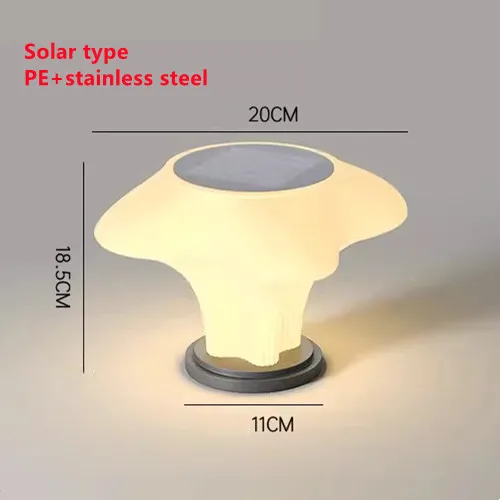 Moderne Solar-Außenlampe aus Edelstahl – Soleris