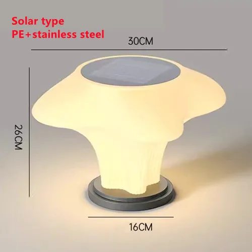 Moderne Solar-Außenlampe aus Edelstahl – Soleris