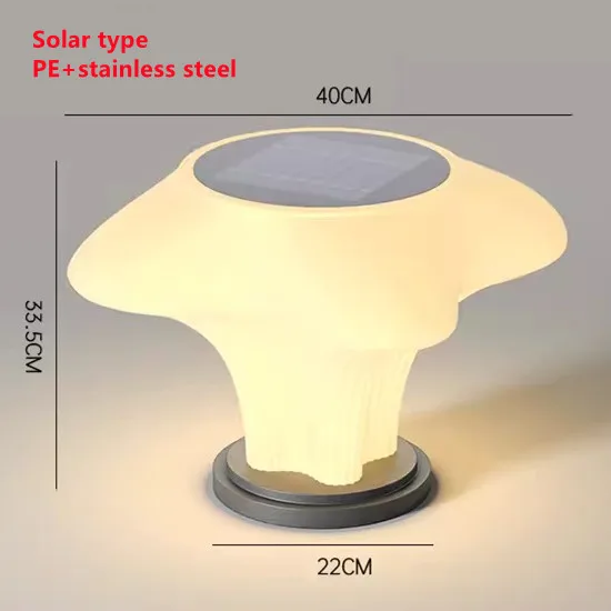 Moderne Solar-Außenlampe aus Edelstahl – Soleris