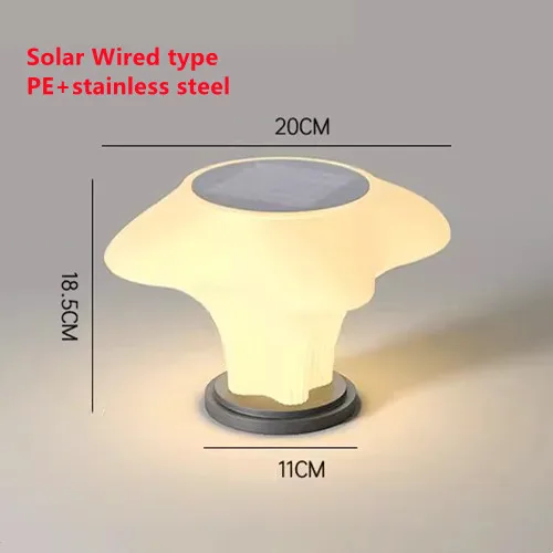 Moderne Solar-Außenlampe aus Edelstahl – Soleris