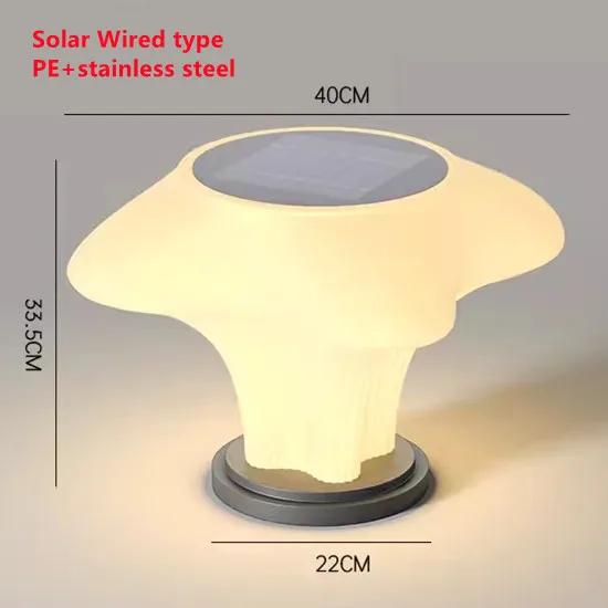Moderne Solar-Außenlampe aus Edelstahl – Soleris