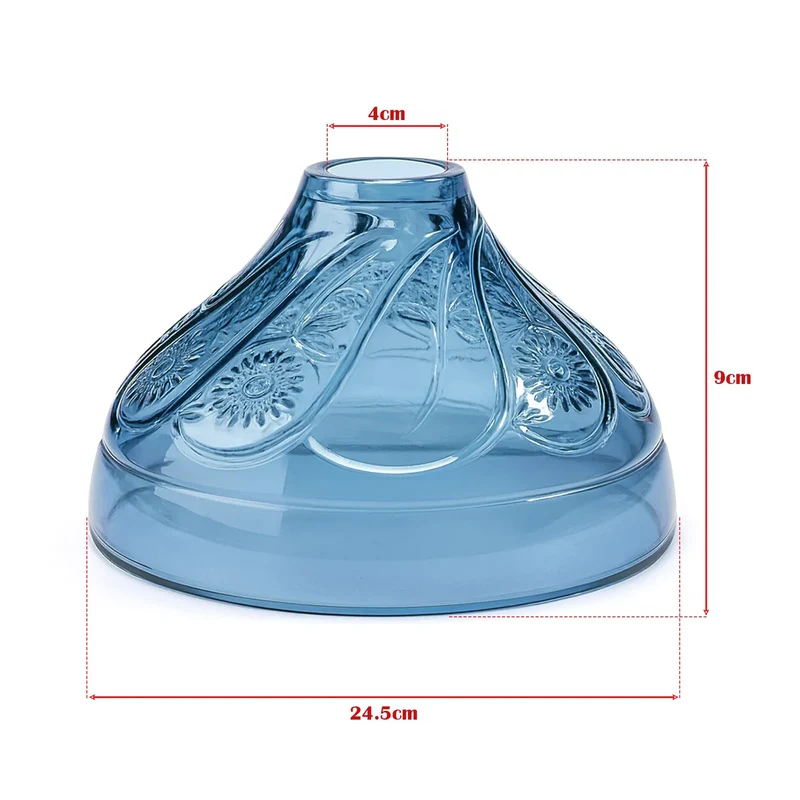 Glas Lampenschirm Ø 24,5 cm – florales Muster ~3513