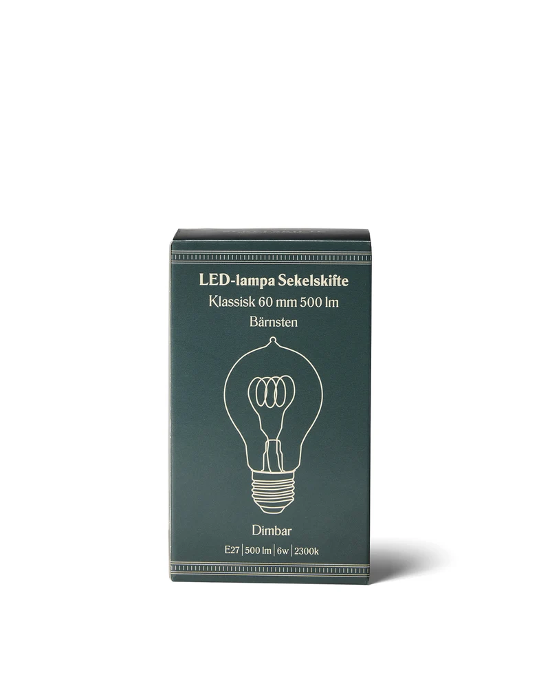 LED-lampa Sekelskifte - Klassisk 60 mm 500 lm, bärnsten