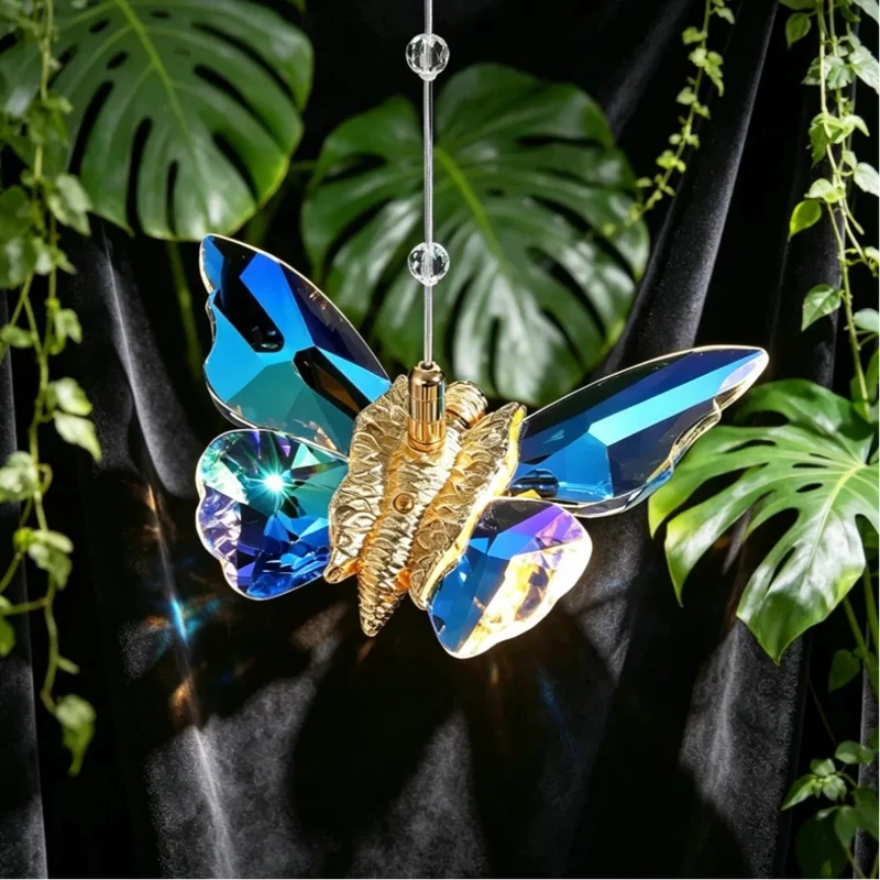Moderne Schmetterling-Pendelleuchte aus Kristall für Schlafzimmer