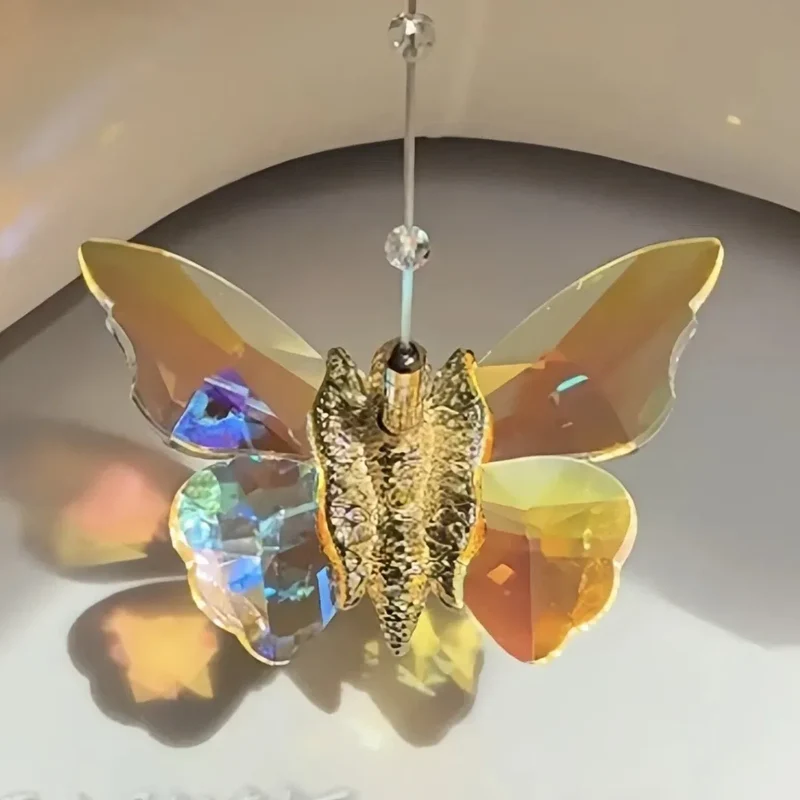 Moderne Schmetterling-Pendelleuchte aus Kristall für Schlafzimmer